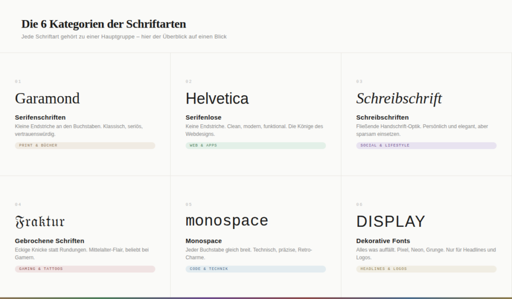 schriftarten