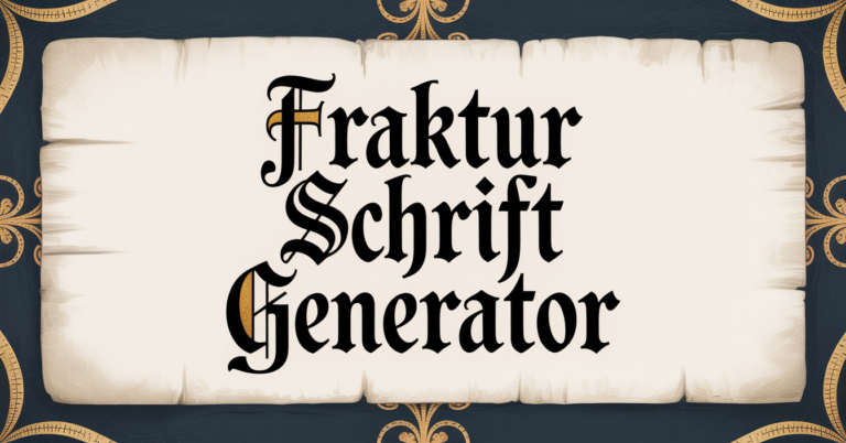 Fraktur Schrift Generator