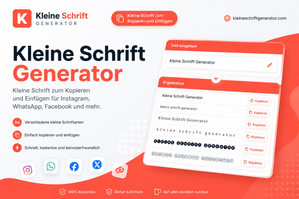 Kleine Schrift Generator
