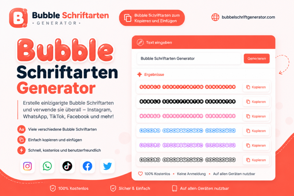 Bubble Schriftarten Generator